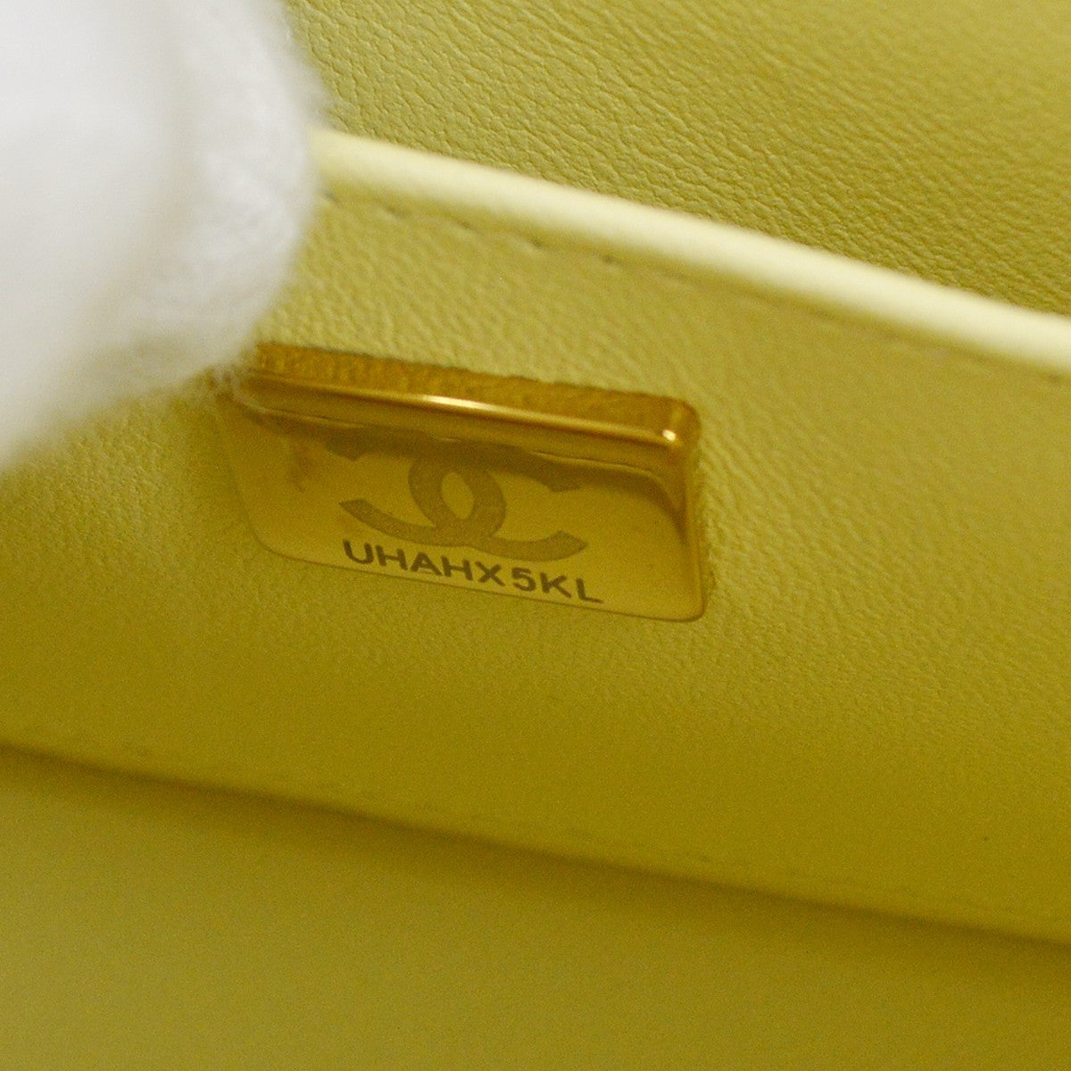 Chanel Crush Top Handle Flap Quilted Lambskin Yellow Leather Handbag (Pre-Owned)