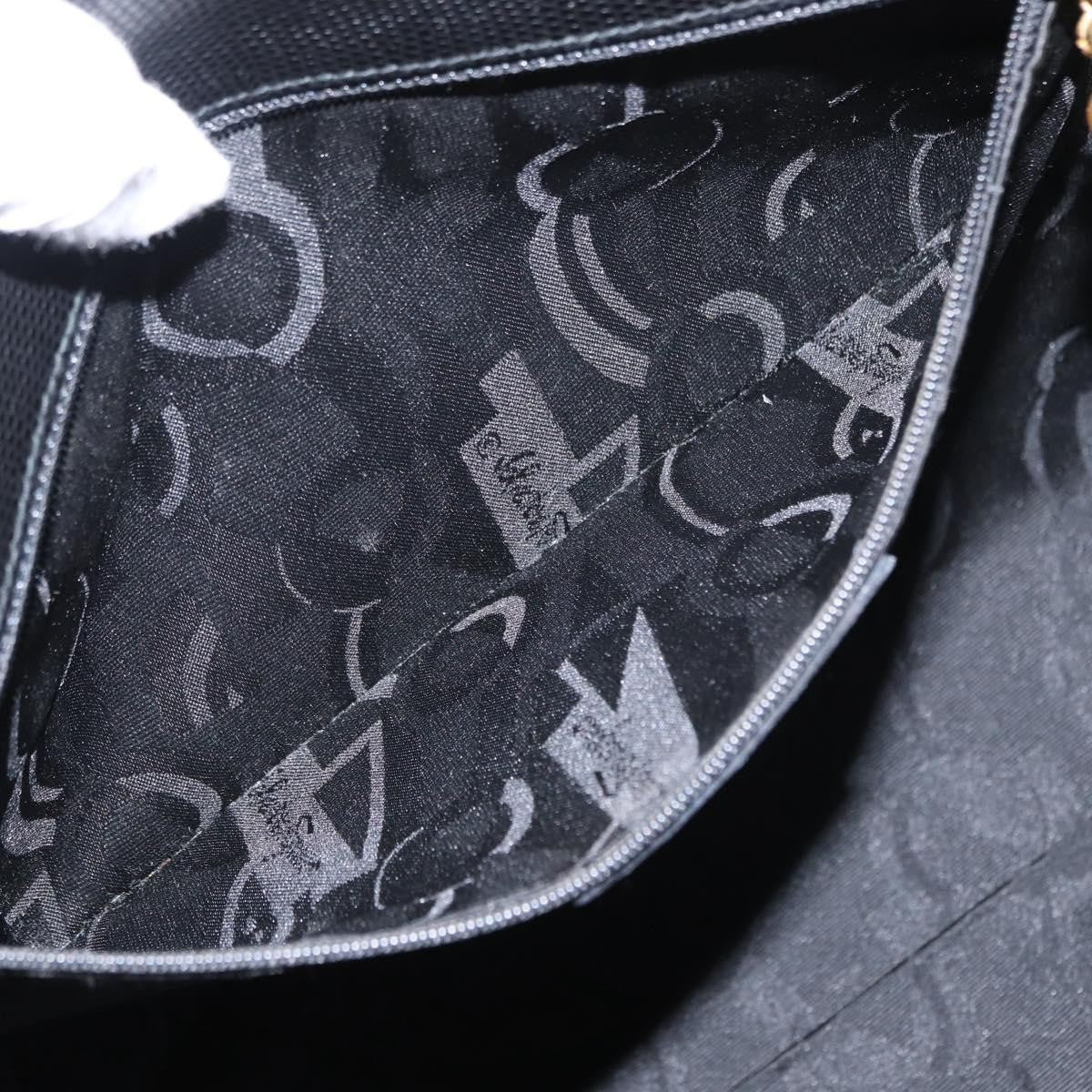 Salvatore Ferragamo Vintage Vara Bow Tote Lizard Embossed Leather Black Leather Tote Bag Bag (Pre-Owned)