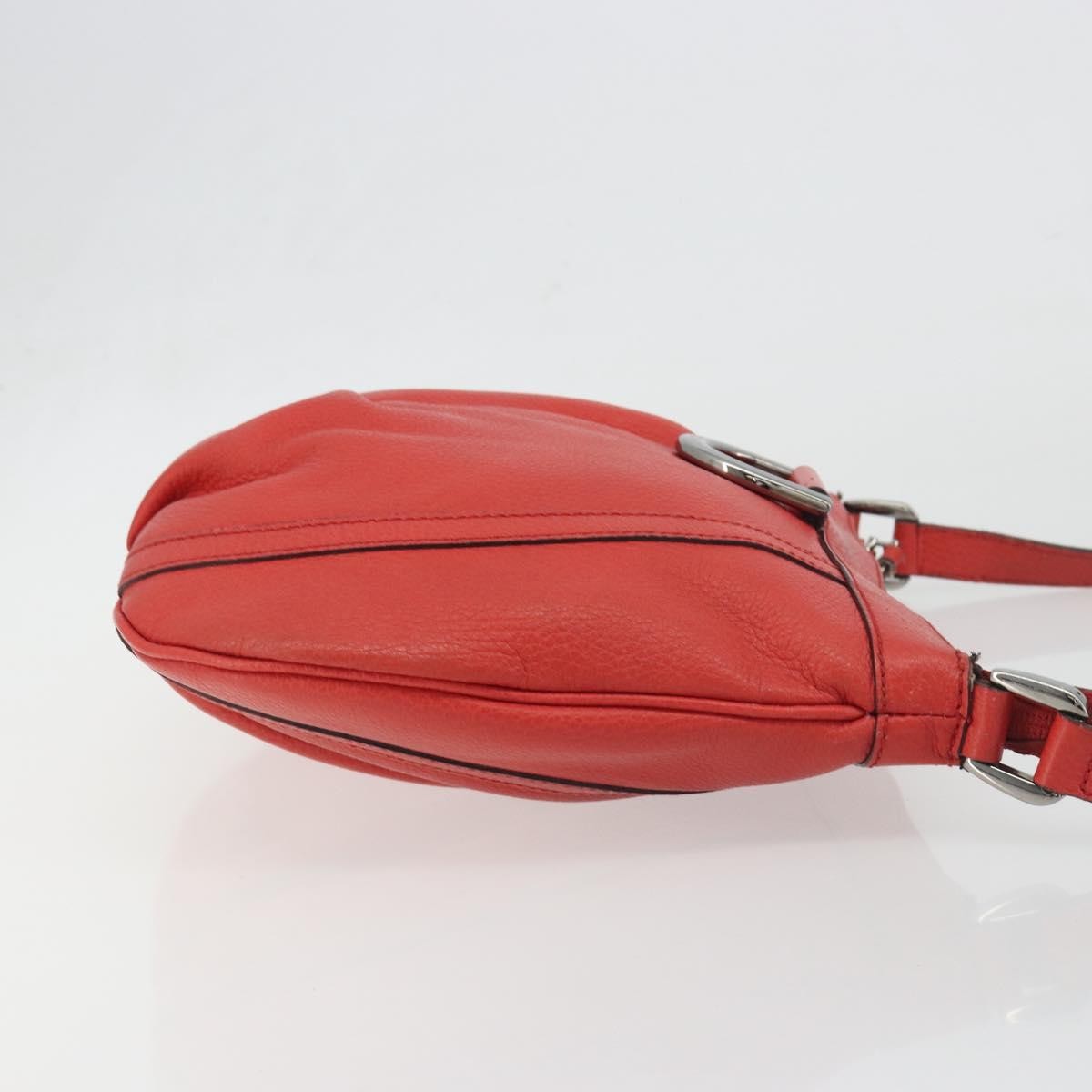 Gucci Abbey Leather Red Leather Shoulder Bag Bag (Pre-Owned)