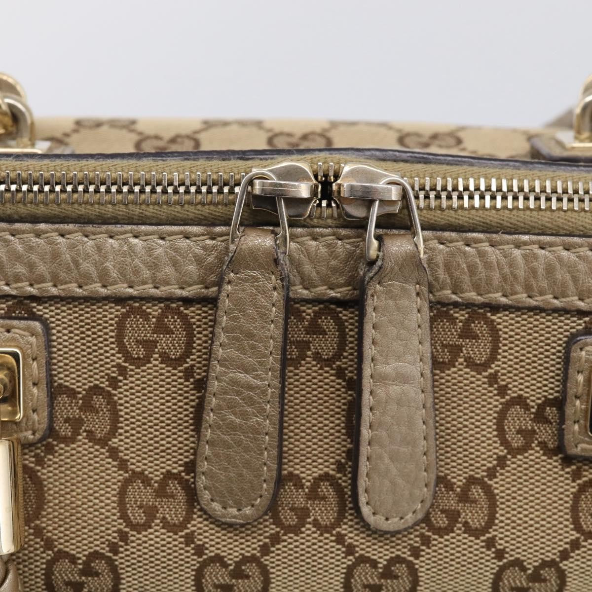 Gucci Bella Convertible Top Handle Gg Canvas Beige Canvas Handbag (Pre-Owned)