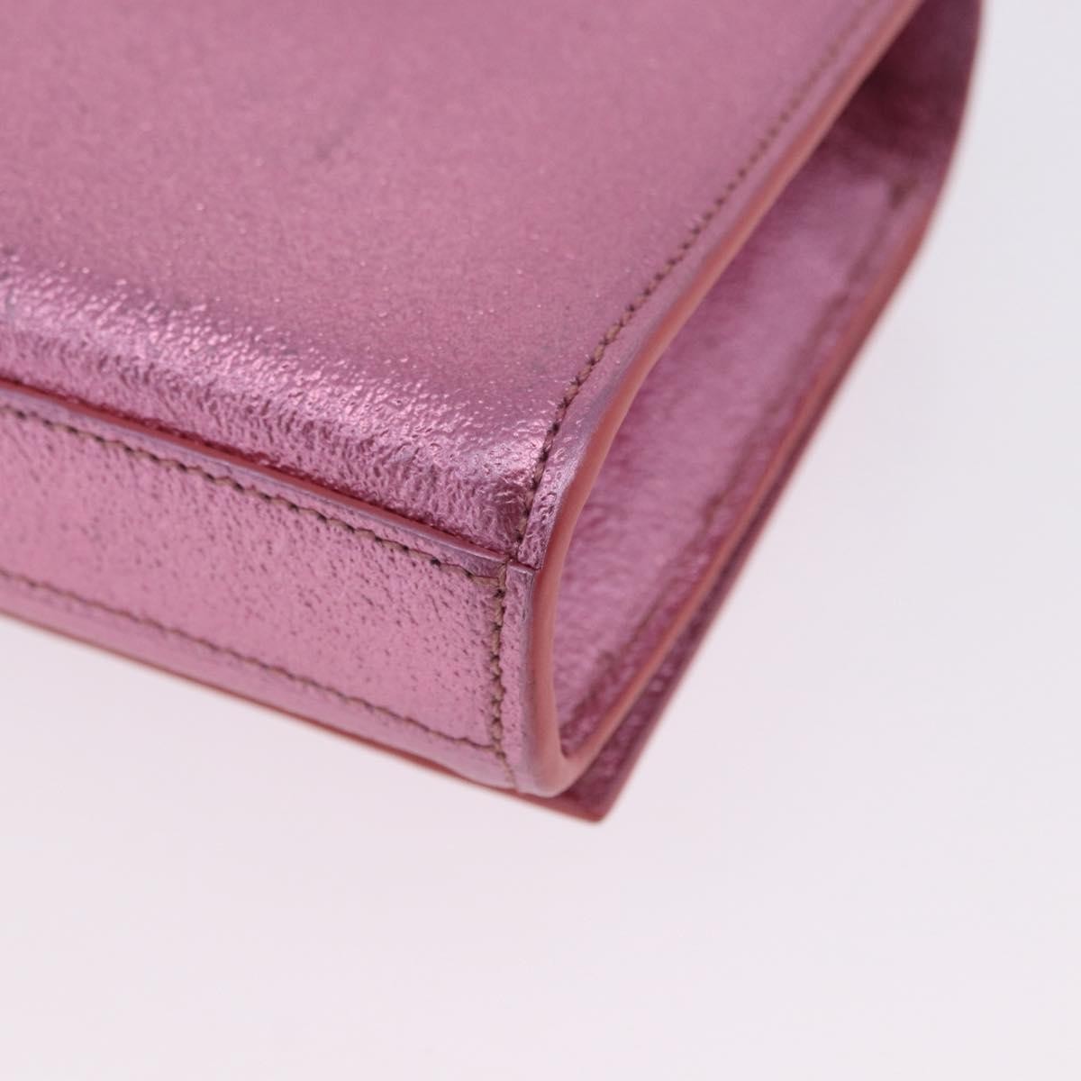 Saint Laurent Classic Monogram Metallic Leather Pink Leather Crossbody Bag Bag (Pre-Owned)
