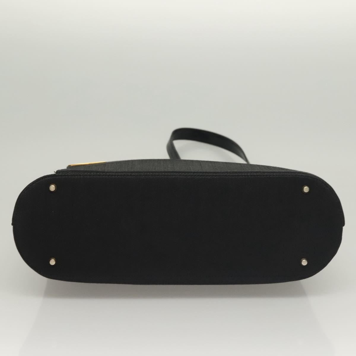 Givenchy Vintage 4G Leather Black Canvas Shoulder Bag Bag (Pre-Owned)