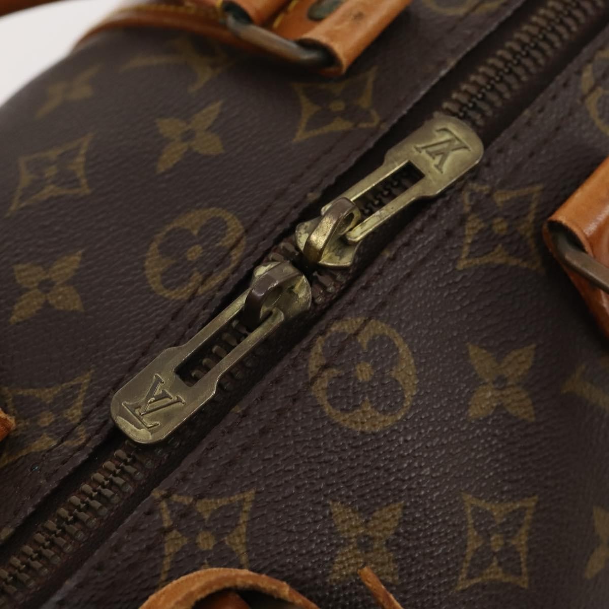 Louis Vuitton Keepall Monogram Canvas Brown Canvas Handbag (Pre-Owned)