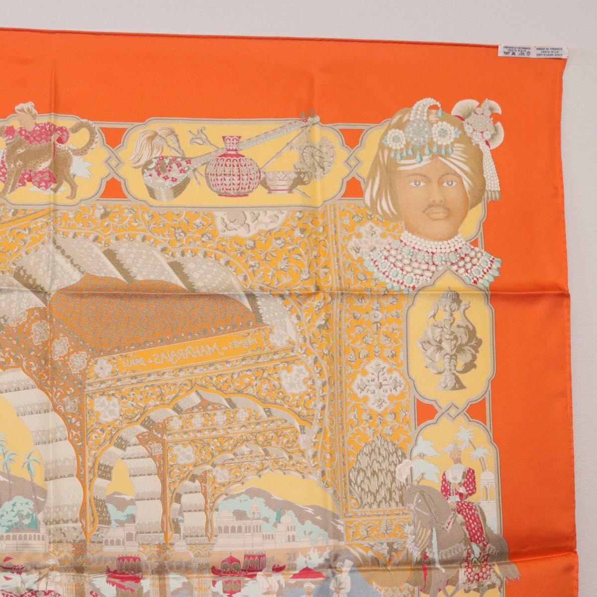 Hermes Carré 90 Silk Multicolor Orange Silk Scarve & Shawl Accessory (Pre-Owned)