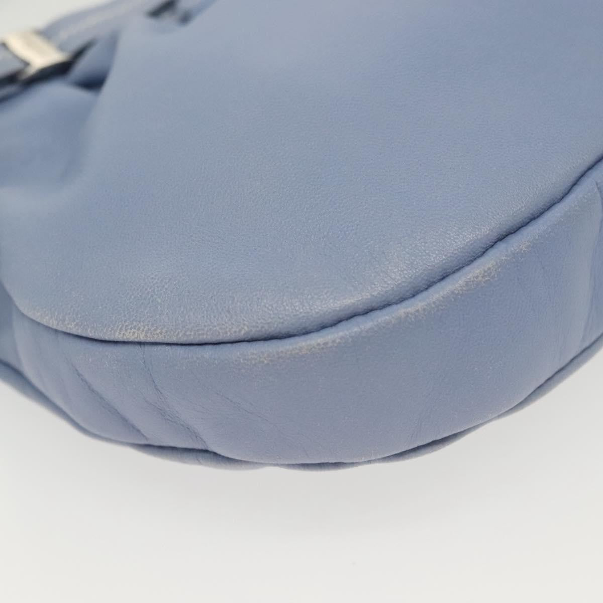 Salvatore Ferragamo Vala Leather Blue Leather Shoulder Bag Bag (Pre-Owned)