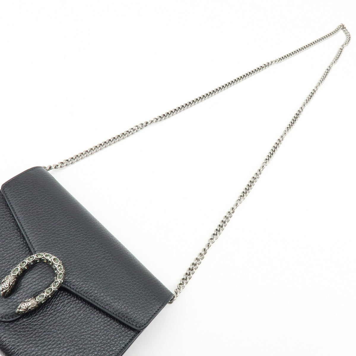 Gucci Dionysus Chain Leather Black Leather Crossbody Bag Bag (Pre-Owned)