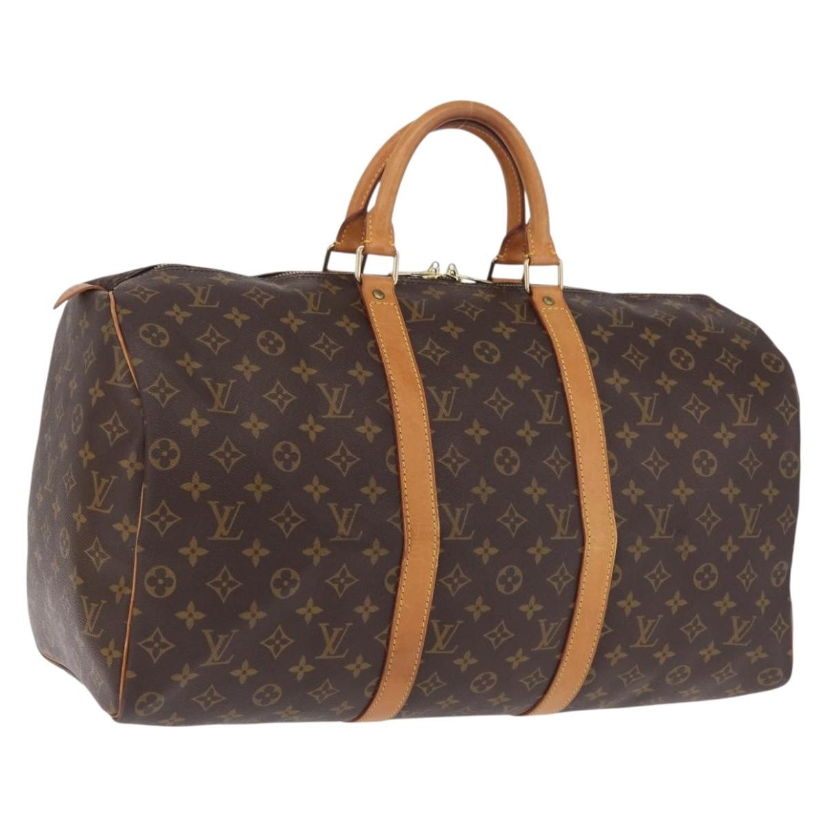 Louis Vuitton Keepall Monogram Canvas Brown Canvas Travel Bag Bag (Pre-Owned)
