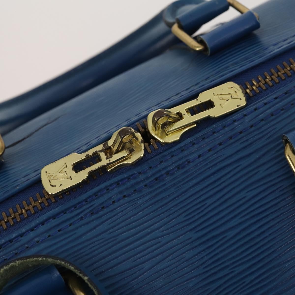 Louis Vuitton Keepall Bag Epi Leather Blue Leather Travel Bag Bag (Pre-Owned)