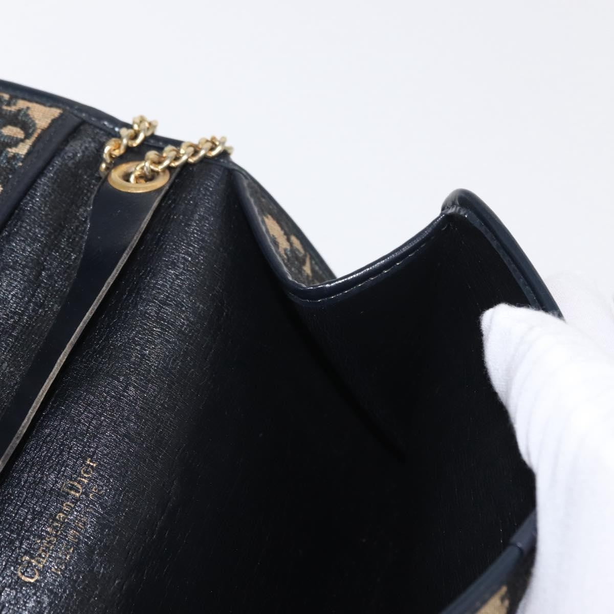 Christian Dior Vintage Cd Trotter Canvas Navy Canvas Shoulder Bag Bag (Pre-Owned)