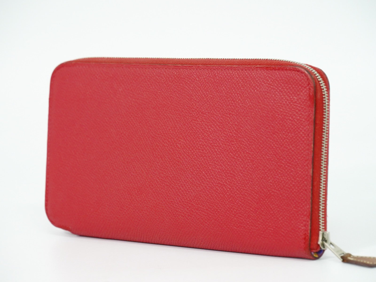 Hermes Azap Zip Around Silk'in Epsom Pink Leather Wallets Accessory (Pre-Owned)