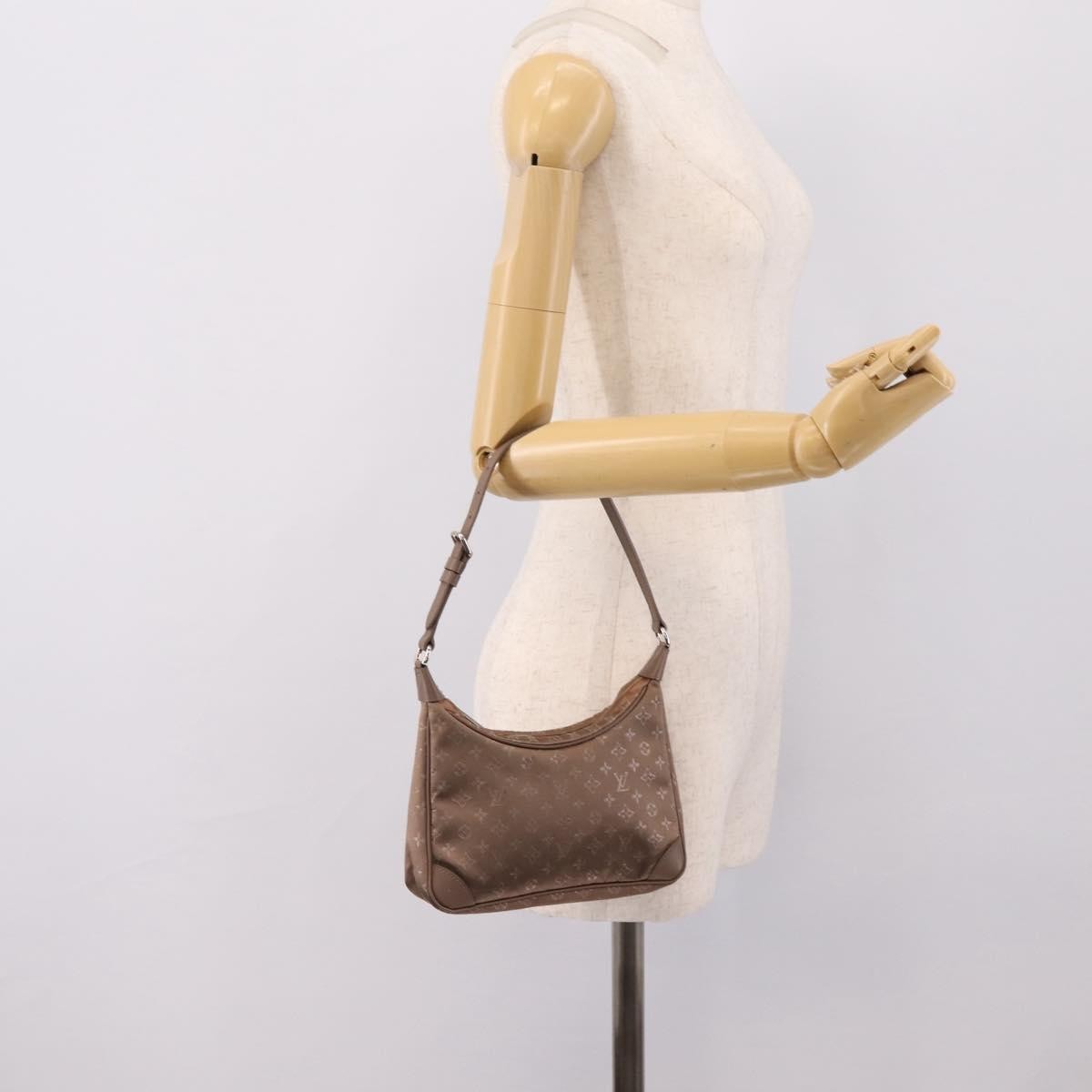Louis Vuitton Boulogne Monogram Satin Beige Canvas Handbag (Pre-Owned)