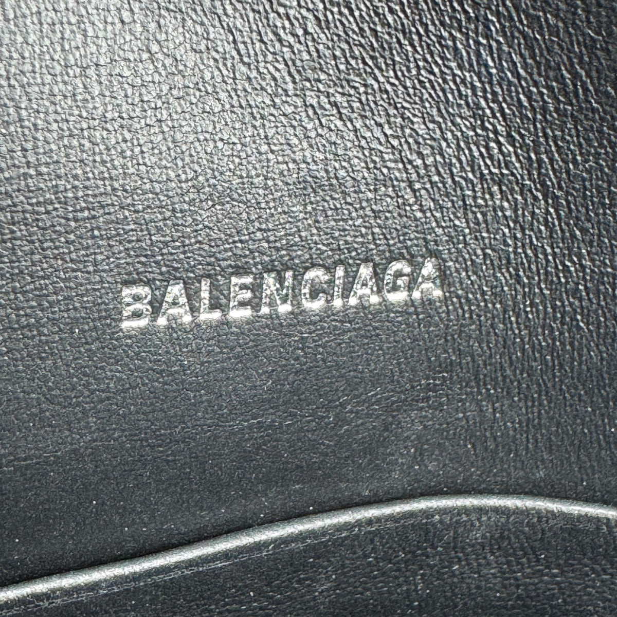 Balenciaga Hourglass Chain Leather Black Leather Shoulder Bag Bag (Pre-Owned)