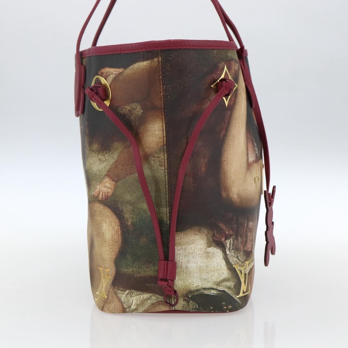 Louis Vuitton Neverfull Nm Limited Edition Jeff Koons Titian Print Canvas Multicolour Canvas Tote Bag Bag (Pre-Owned)