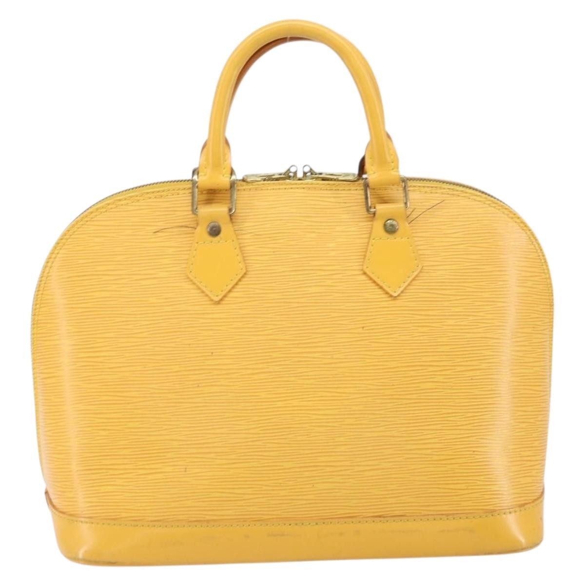 Louis Vuitton Alma Epi Leather Yellow Leather Handbag (Pre-Owned)