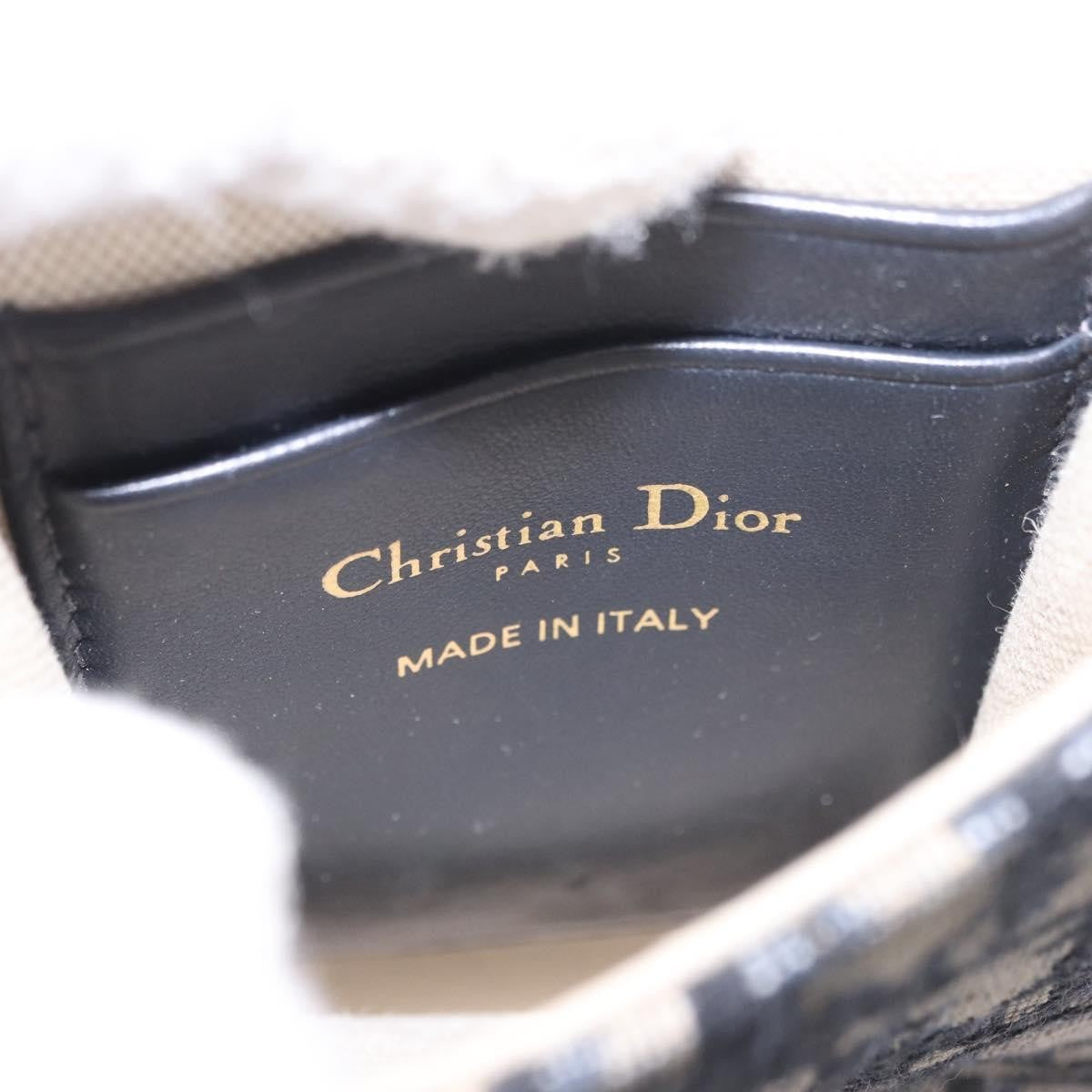 Christian Dior Vertical Saddle Chain Oblique Canvas Navy Canvas Clutche & Pouche Bag (Pre-Owned)