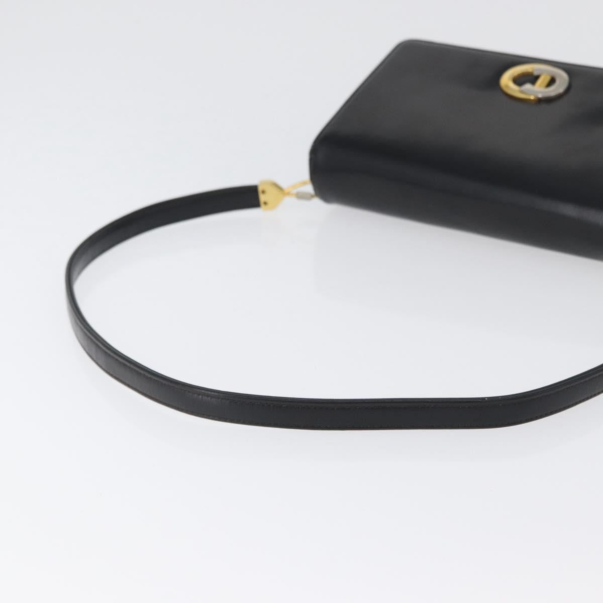 Christian Dior Cd Shoulder Bag Leather Black Calfskin Shoulder Bag Bag (Pre-Owned)