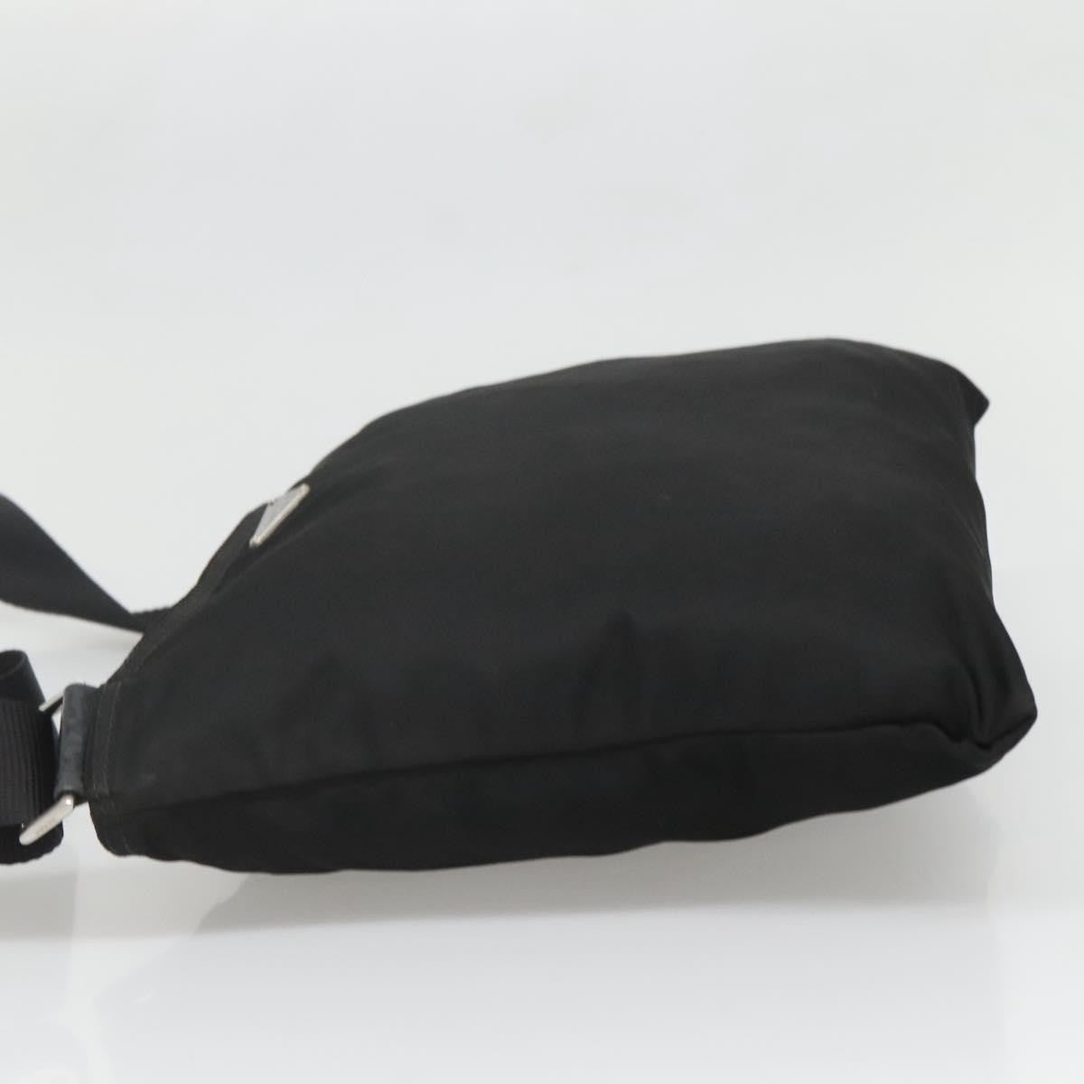 Prada Flat Messenger Tessuto Black Nylon Shoulder Bag Bag (Pre-Owned)