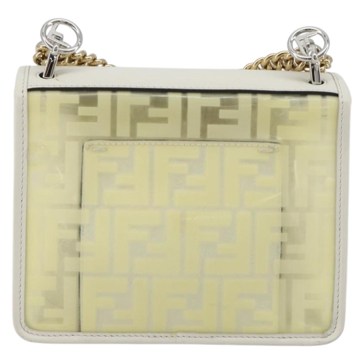 Fendi Kan I F Zucca Pu Clear Canvas Shoulder Bag Bag (Pre-Owned)