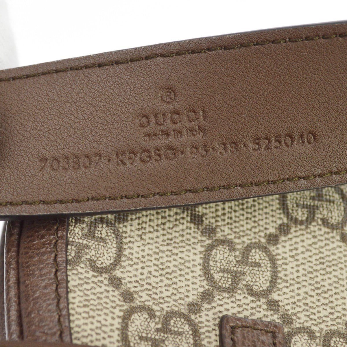 Gucci Blondie Belt Gg Coated Canvas Brown Canvas Clutche & Pouche Bag (Pre-Owned)