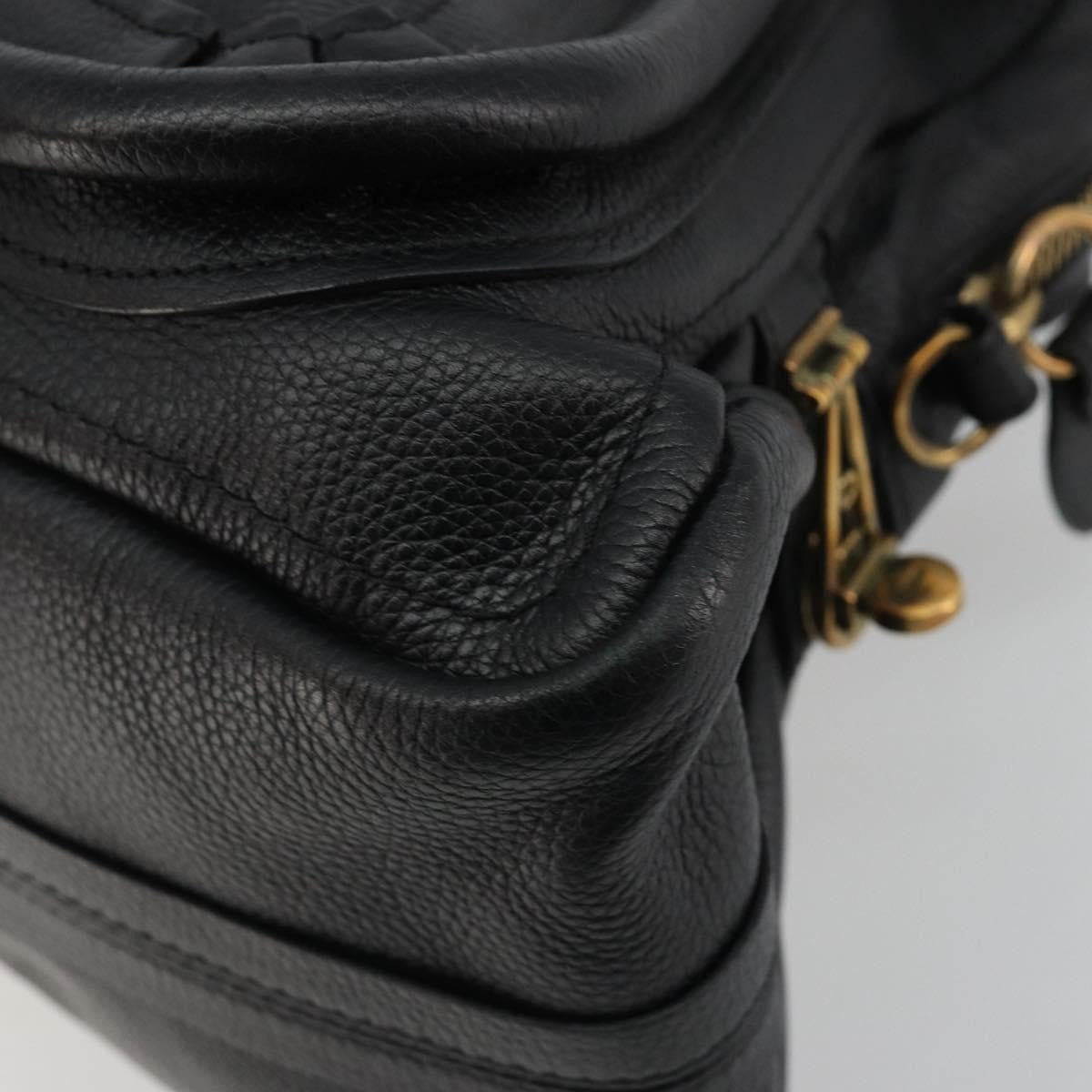 Chloe Paraty Quilted Leather Black Leather Handbag (Pre-Owned)