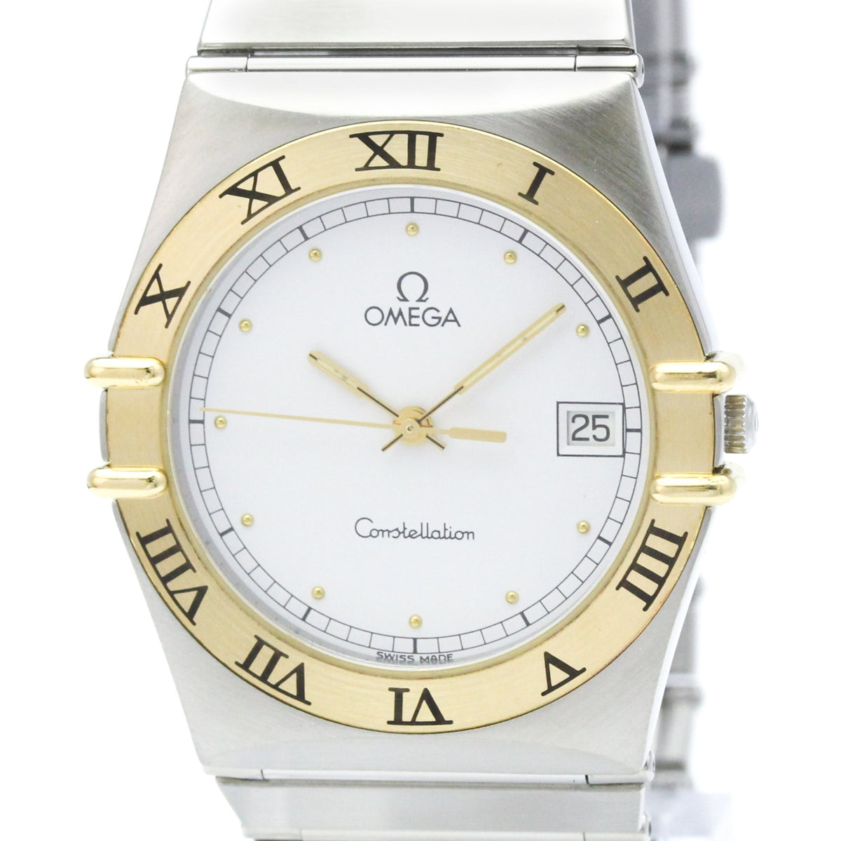 Omega Constellation Quartz Stainless Steel And Yellow Gold Watch (Pre-Owned)