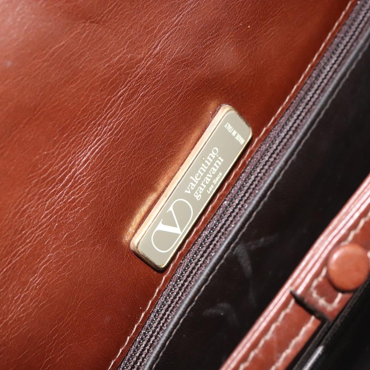 Valentino Garavani Vintage Leather Brown Leather Shoulder Bag Bag (Pre-Owned)