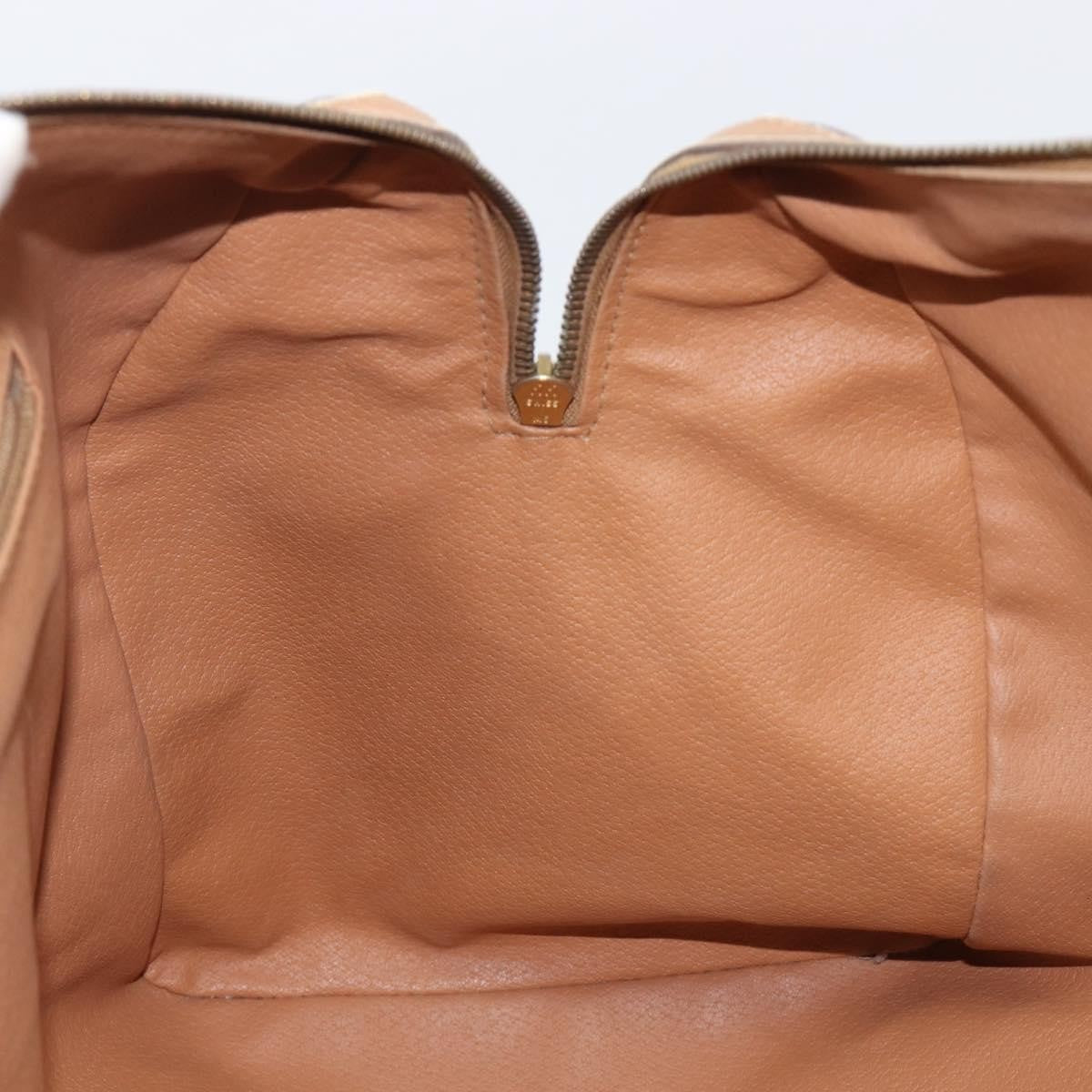 Celine Vintage Duffle Macadam Coated Canvas Brown Canvas Handbag (Pre-Owned)