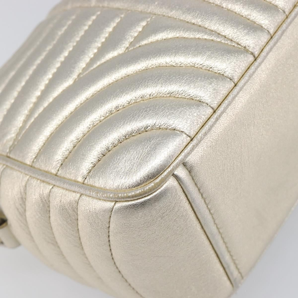 Prada Camera Diagramme Quilted Leather Metallic Leather Shoulder Bag Bag (Pre-Owned)