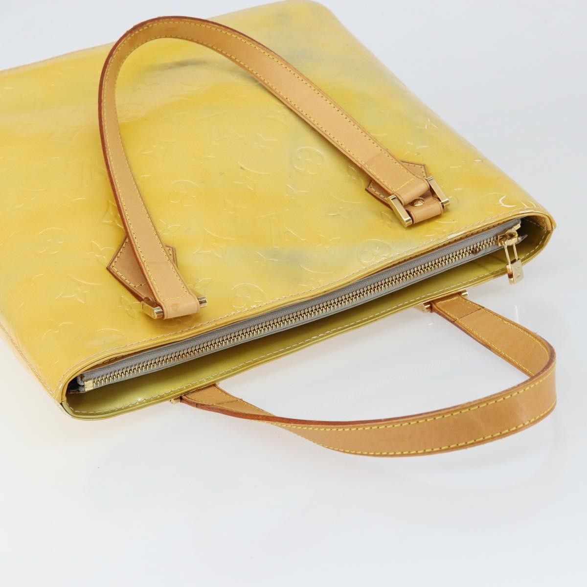 Louis Vuitton Houston Monogram Vernis Yellow Patent_Leather Tote Bag Bag (Pre-Owned)