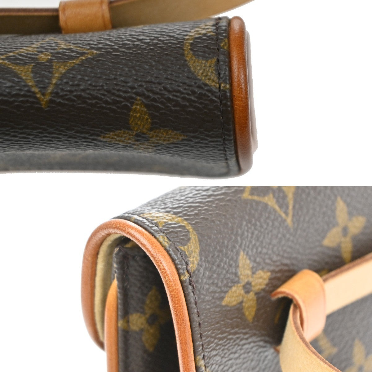 Louis Vuitton Florentine Waist Monogram Canvas Brown Canvas Clutche & Pouche Bag (Pre-Owned)