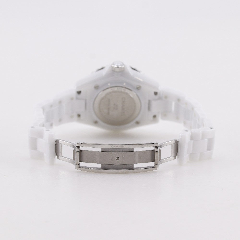 Chanel J12 Quartz Ceramic And Stainless Steel With Diamond Markers Watch (Pre-Owned)