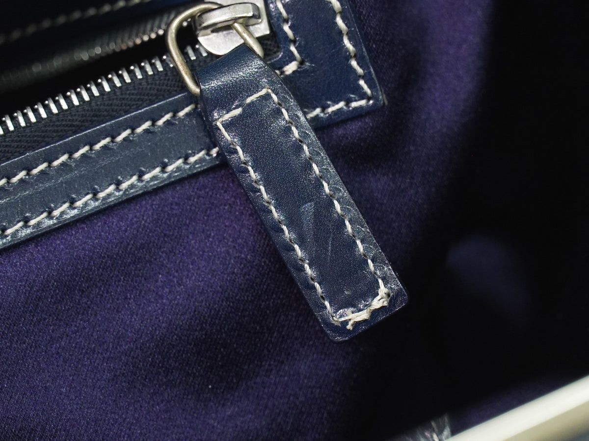 Fendi Vintage Shoulderbag Canvas Navy Canvas Shoulder Bag Bag (Pre-Owned)