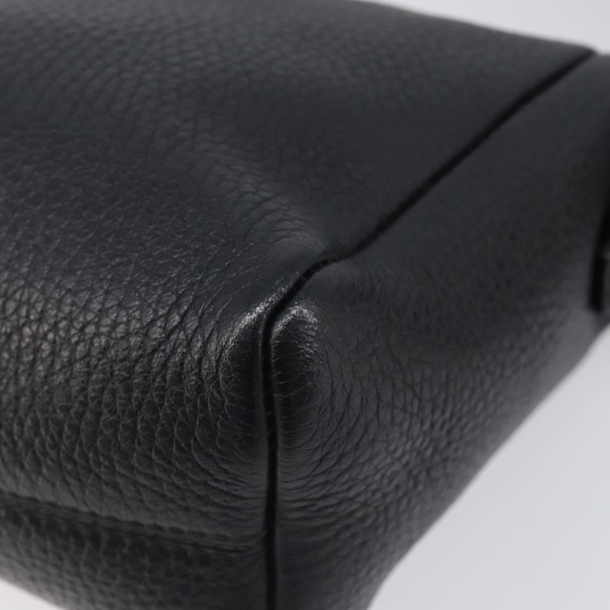 Burberry Shoulder Leather Black Leather Shoulder Bag Bag (Pre-Owned)