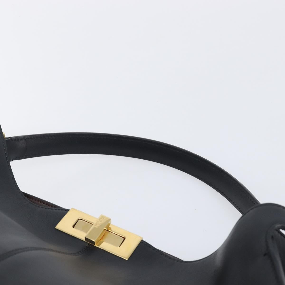 Fendi Peekaboo X-Lite Leather Black Leather Handbag (Pre-Owned)