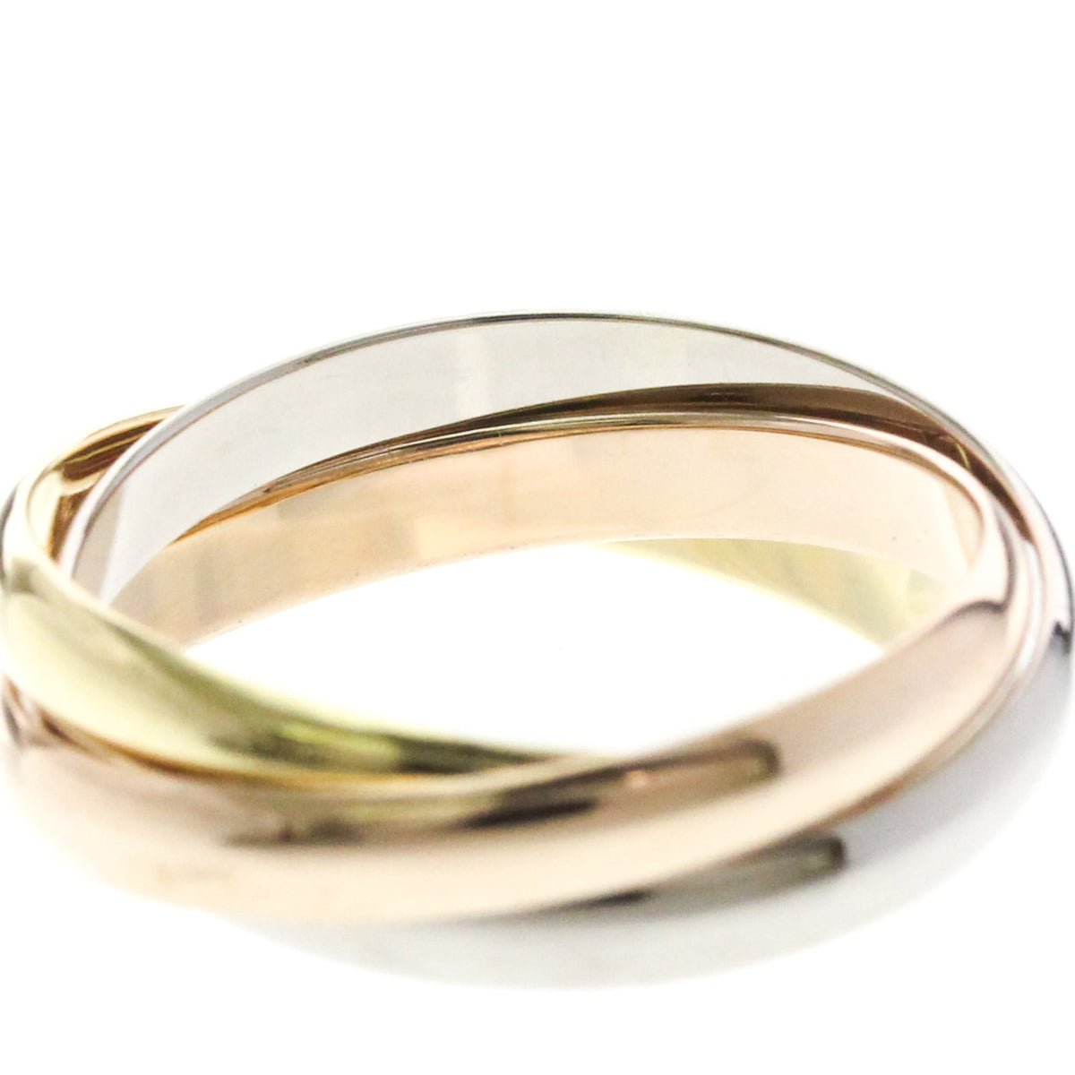 Cartier Trinity 18K Tricolor Gold Gold Gold Ring Jewelry (Pre-Owned)
