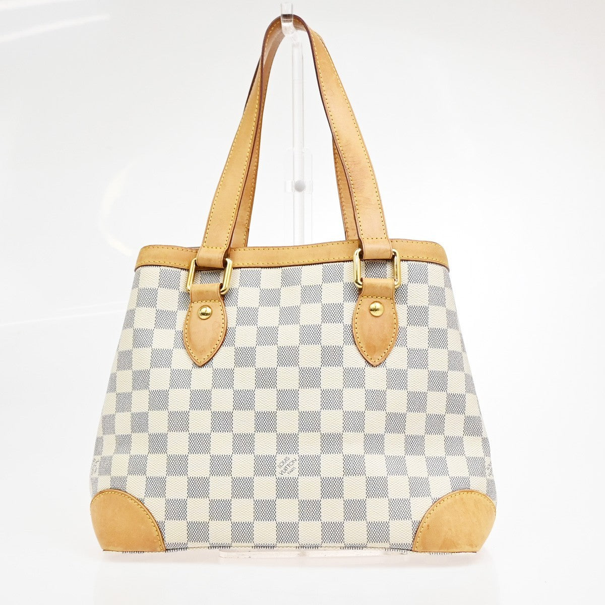 Louis Vuitton Hampstead Damier White Canvas Handbag (Pre-Owned)