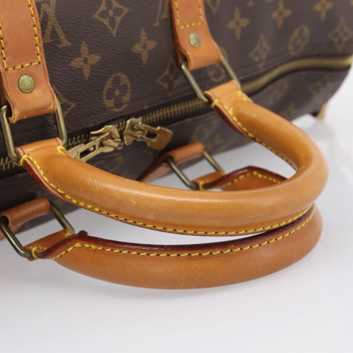 Louis Vuitton Keepall Bandouliere Monogram Canvas Brown Canvas Travel Bag Bag (Pre-Owned)