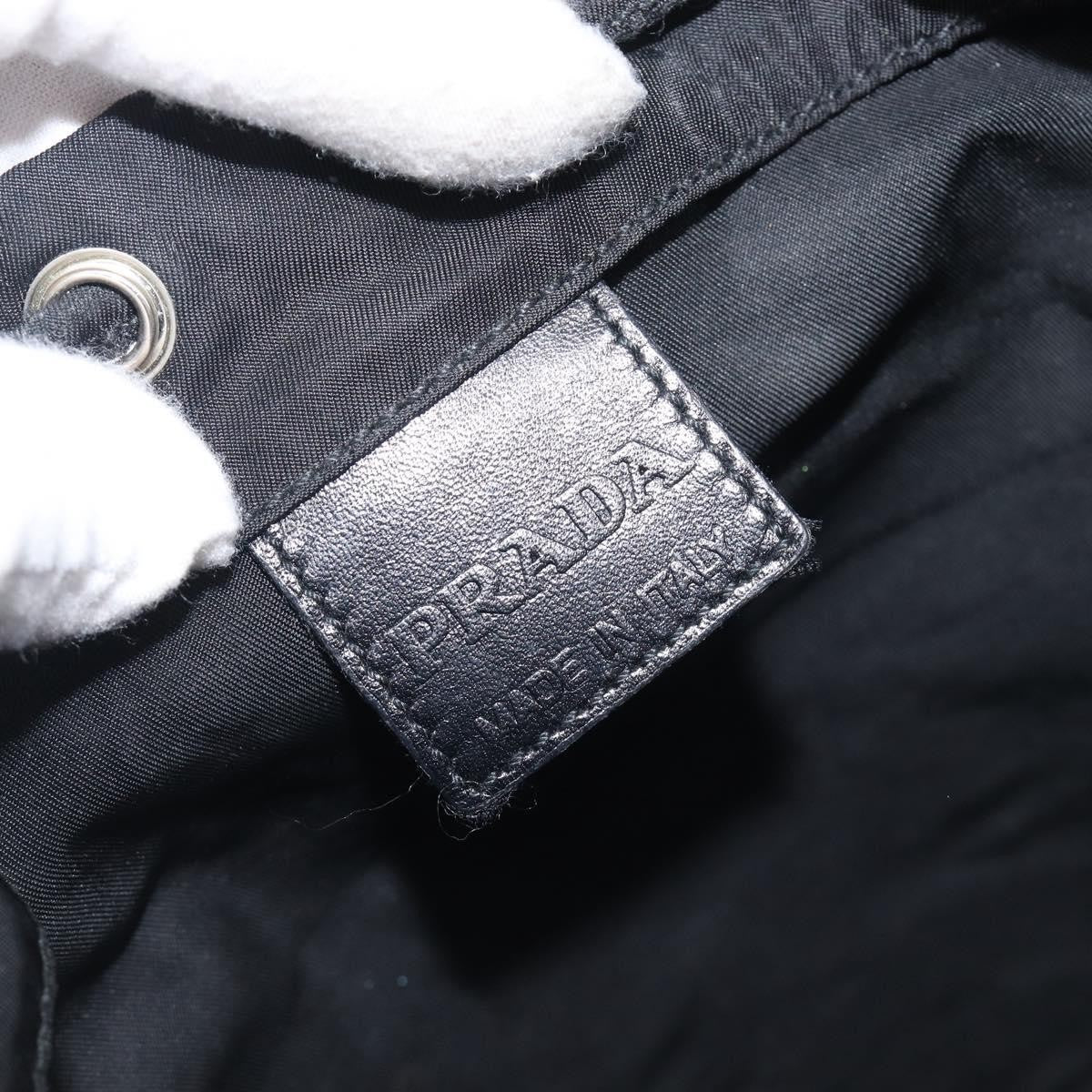 Prada Vela Drawstring Bucket Wristlet Tessuto Black Nylon Clutche & Pouche Bag (Pre-Owned)