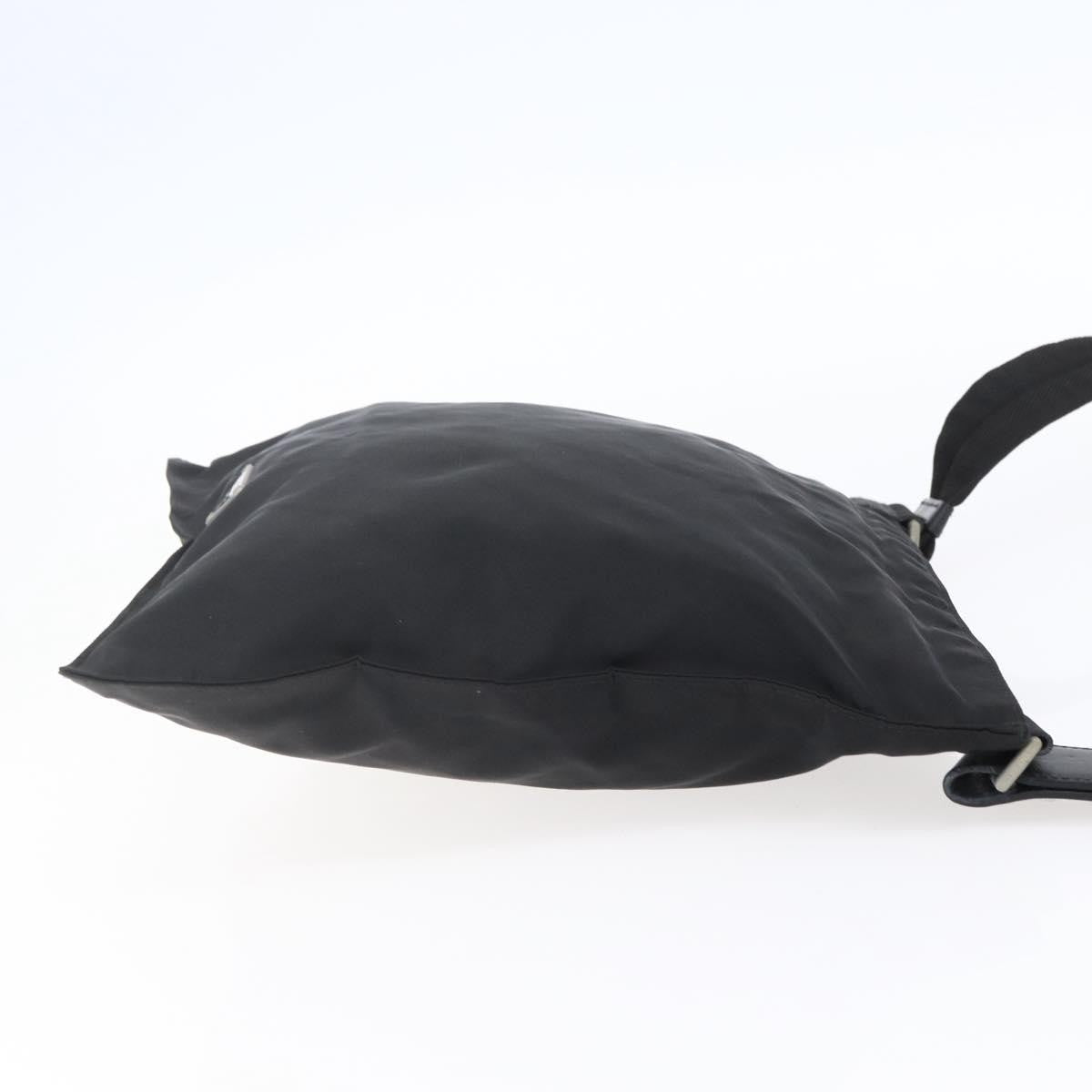 Prada Flat Messenger Tessuto Black Nylon Shoulder Bag Bag (Pre-Owned)