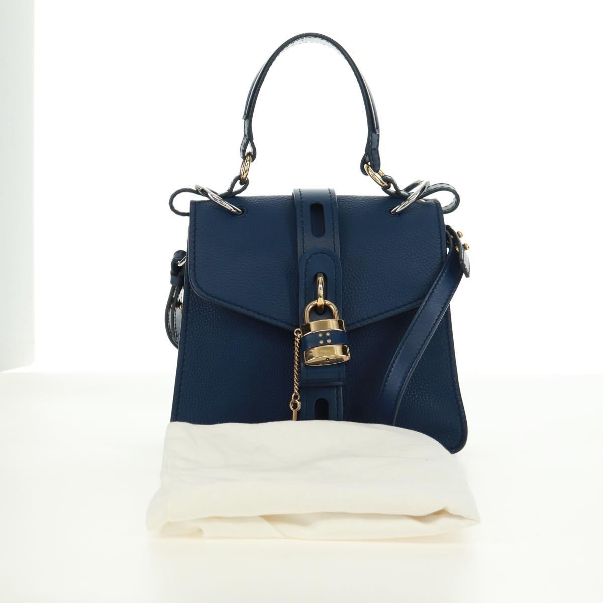 Chloe Aby Day Leather Blue Leather Handbag (Pre-Owned)