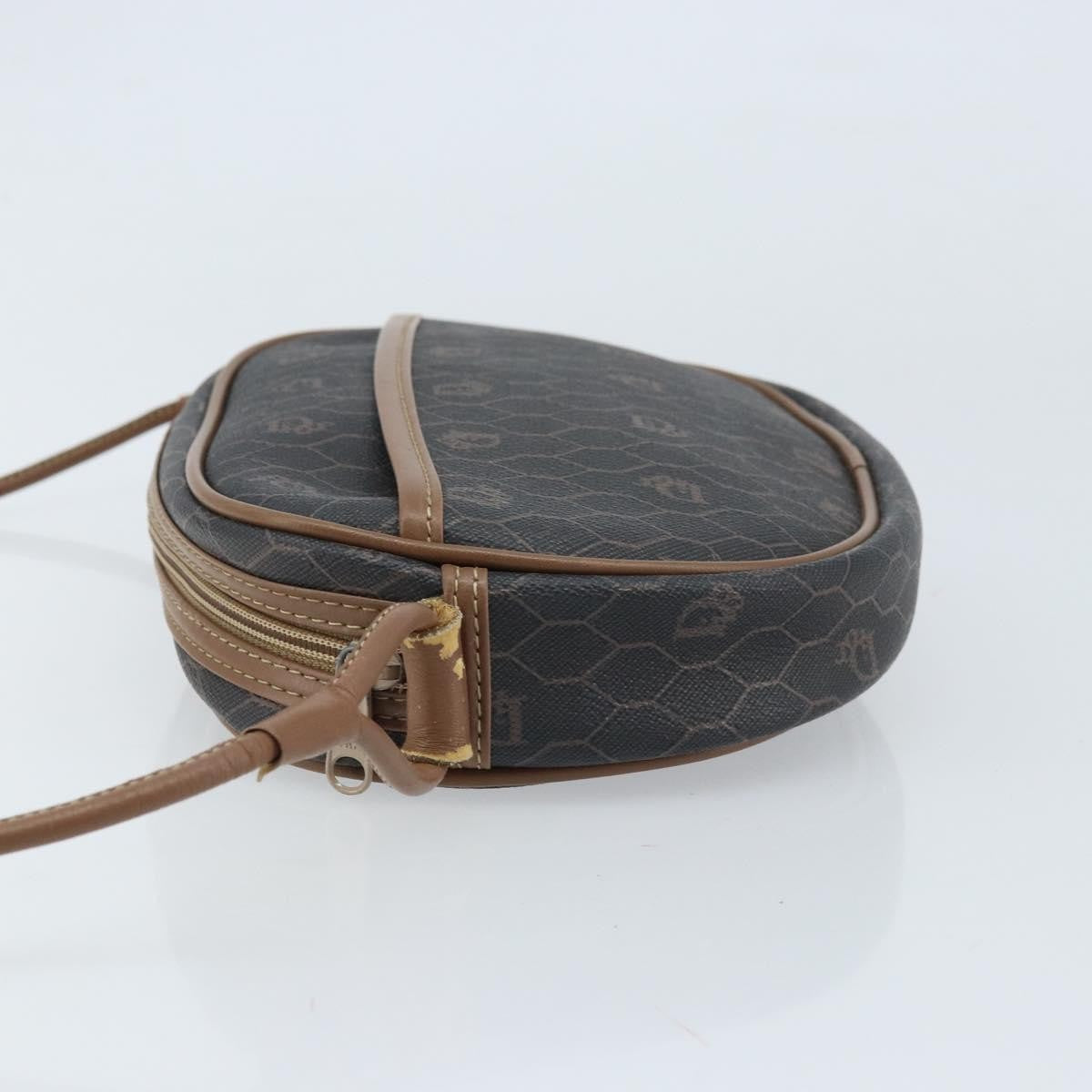 Christian Dior Vintage Honeycomb Canvas And Leather Black Canvas Shoulder Bag Bag (Pre-Owned)