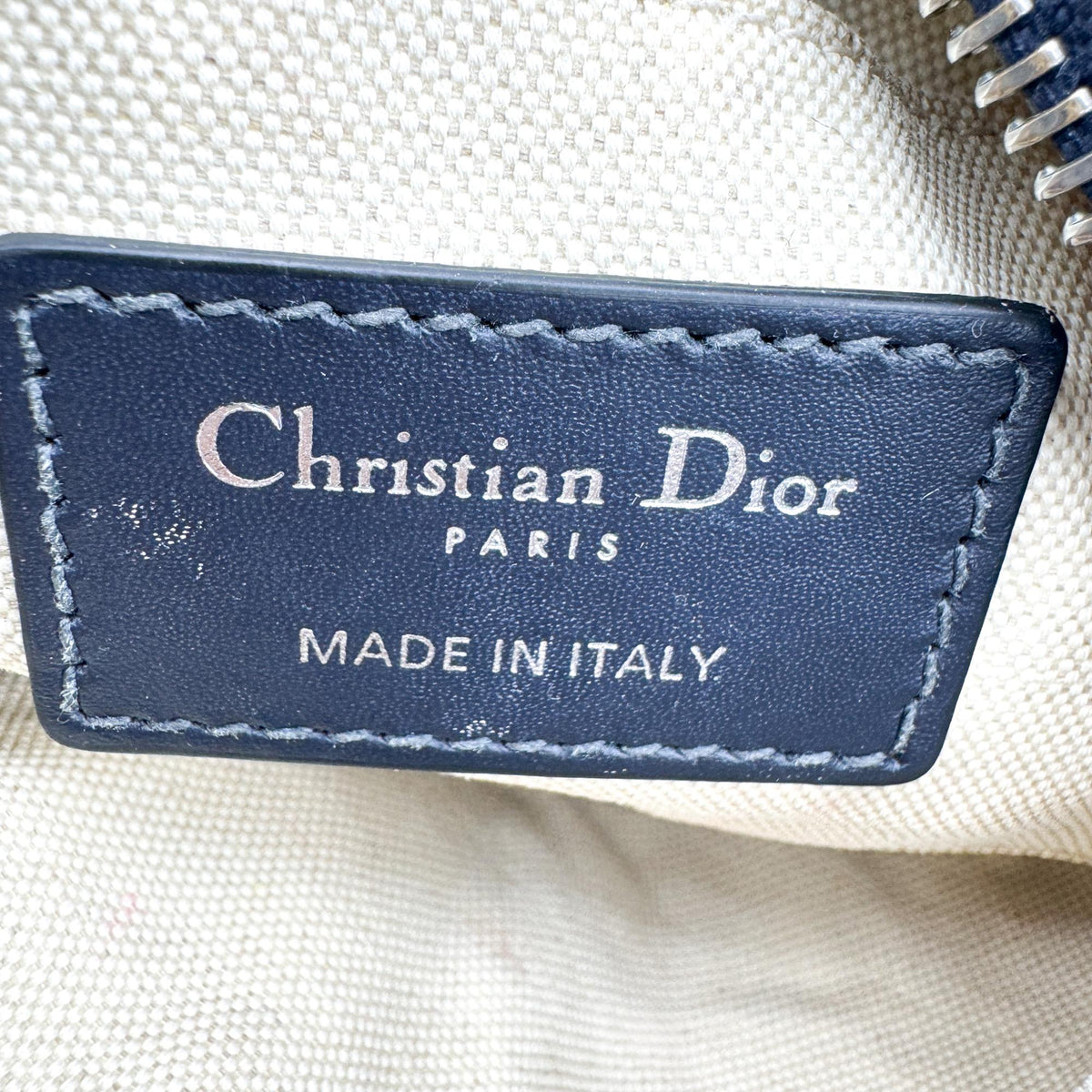 Christian Dior Baby Ball Oblique Canvas Beige Canvas Crossbody Bag Bag (Pre-Owned)