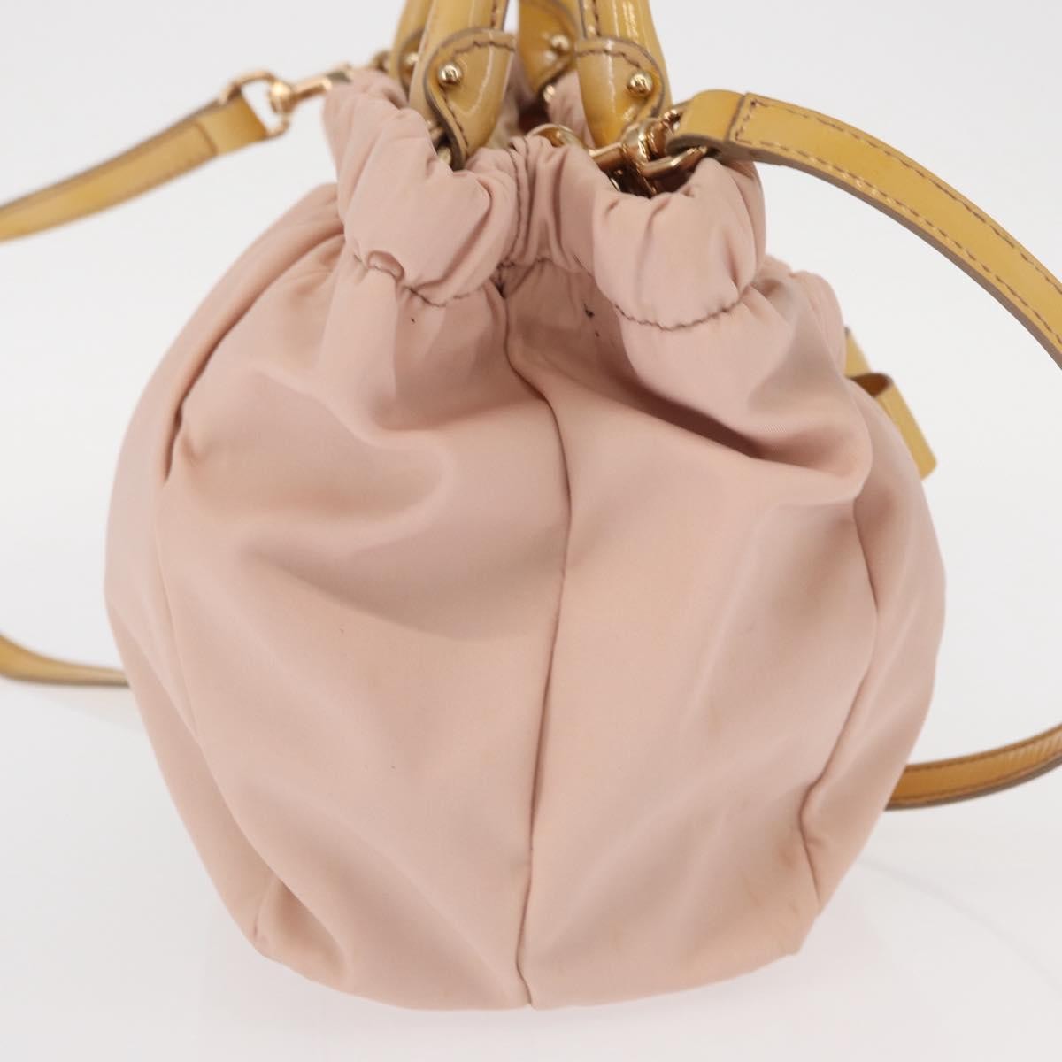 Salvatore Ferragamo Vala Nylon Pink Nylon Handbag (Pre-Owned)