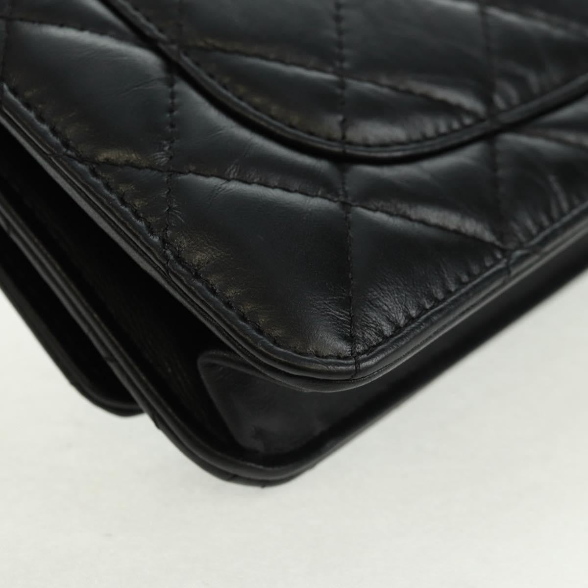 Chanel Lucky Charms Reissue 2.55 Flap Leather Black Leather Shoulder Bag Bag (Pre-Owned)