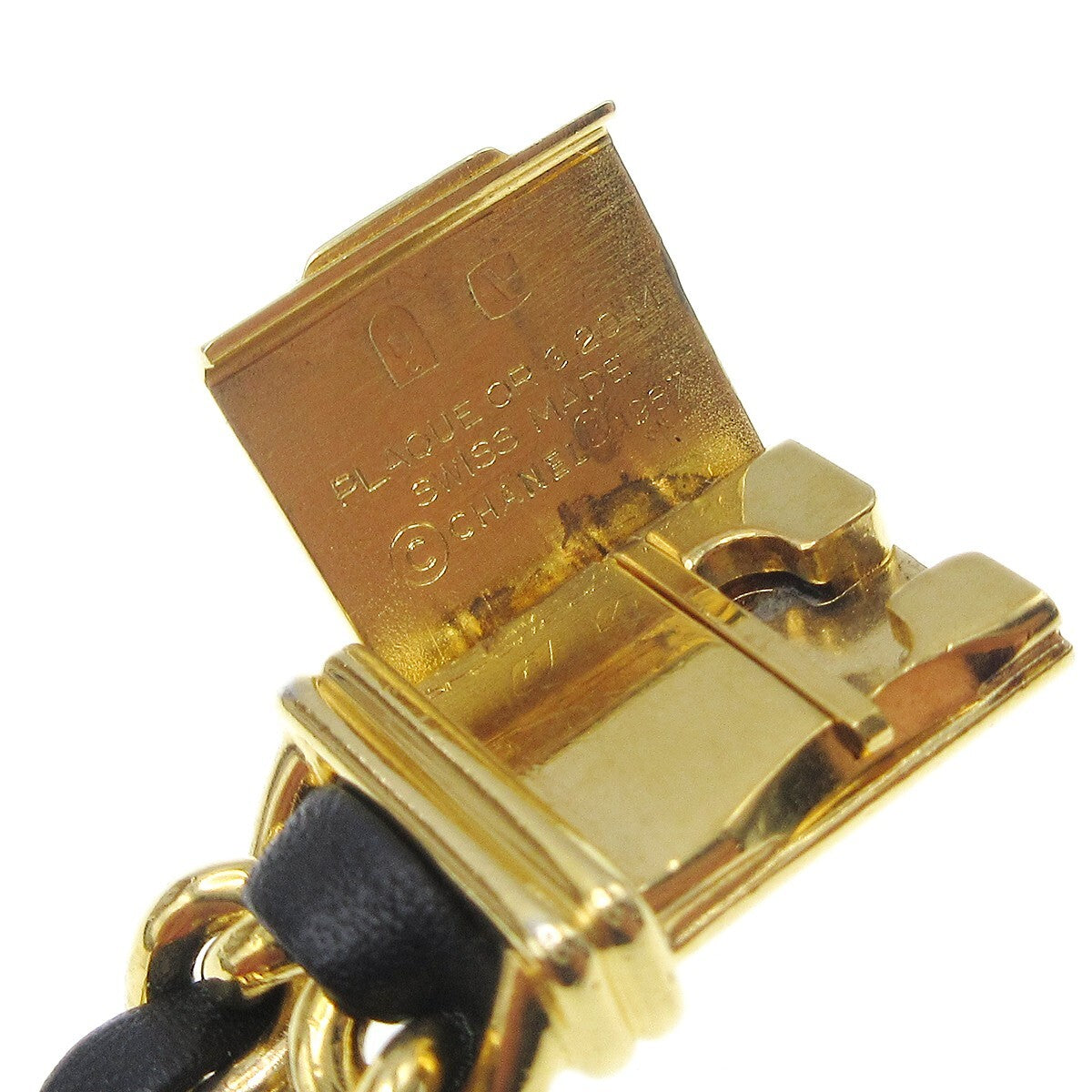 Chanel Premiere Rock Quartz Plated Metal And Leather Watch (Pre-Owned)