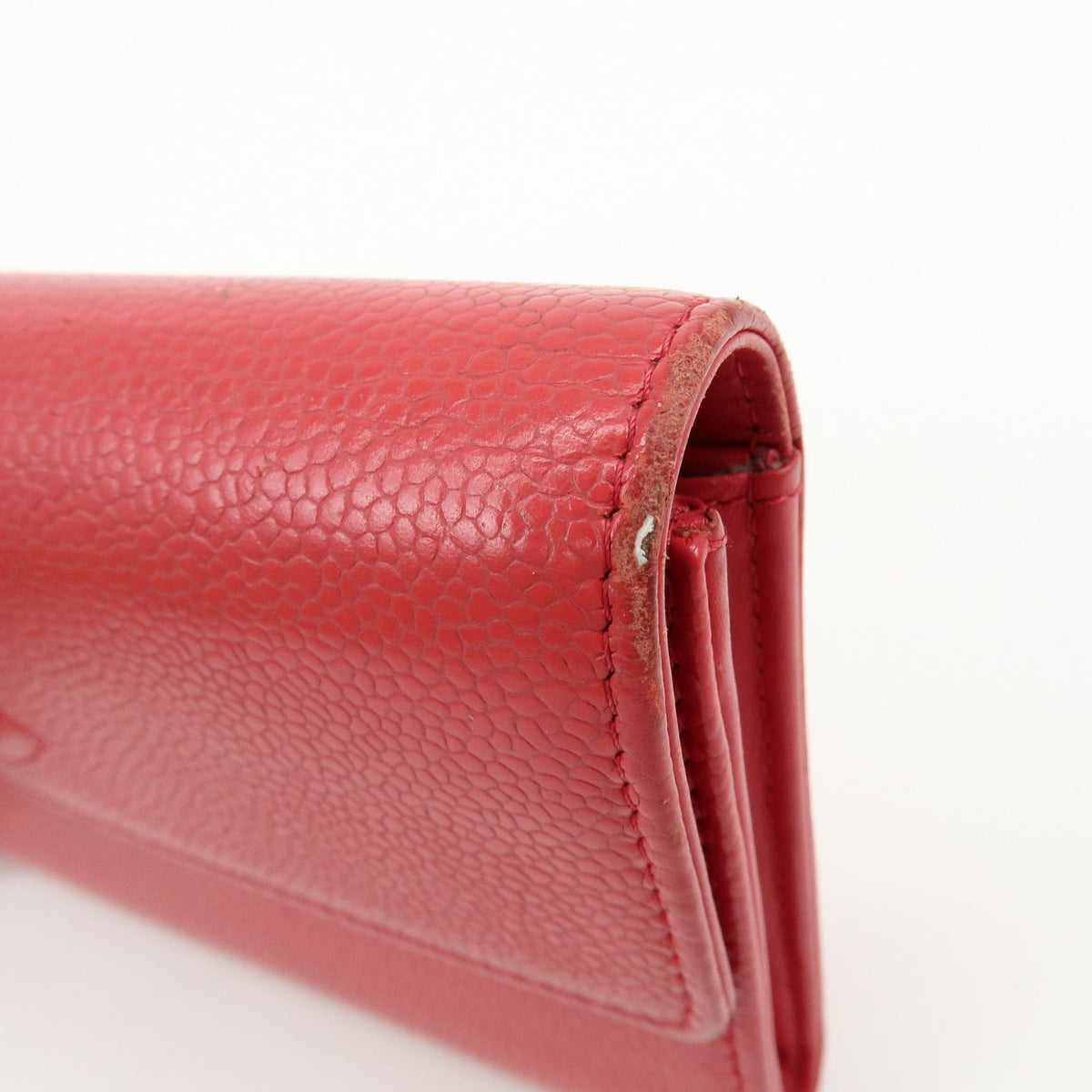 Chanel Timeless Cc Flap Caviar Red Calfskin Wallets Accessory (Pre-Owned)