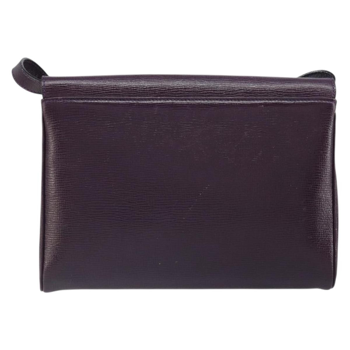Celine Circle Logo Leather Purple Leather Shoulder Bag Bag (Pre-Owned)