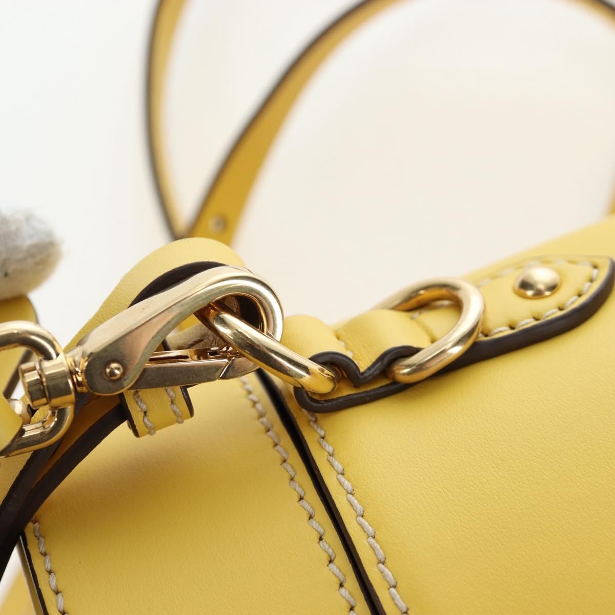 Miu Miu Vintage Leather Yellow Leather Handbag (Pre-Owned)