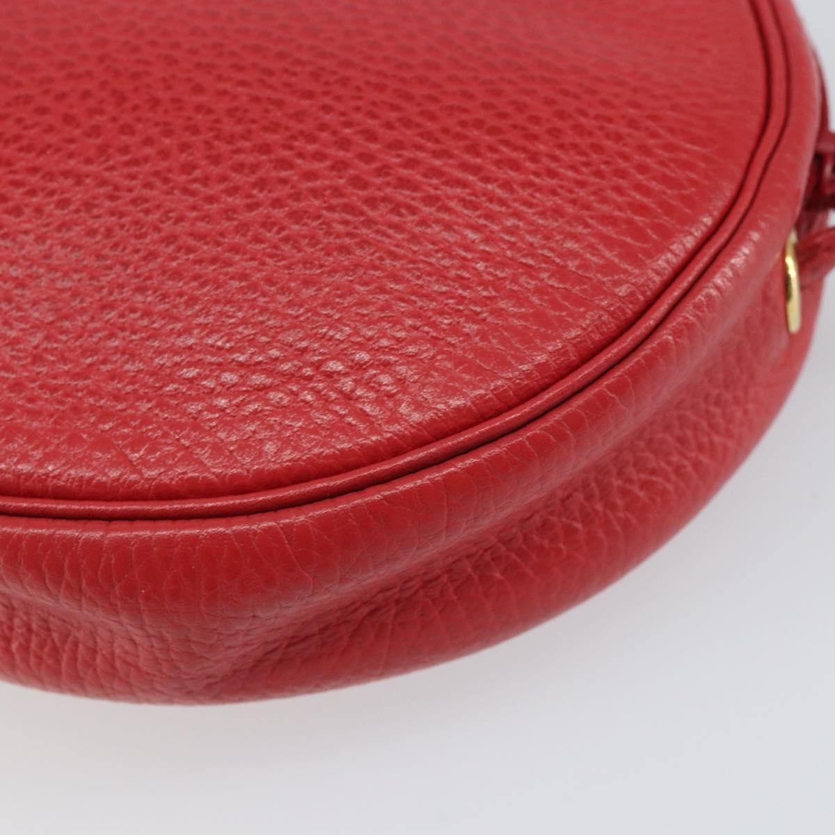 Christian Dior Vintage Leather Red Leather Shoulder Bag Bag (Pre-Owned)