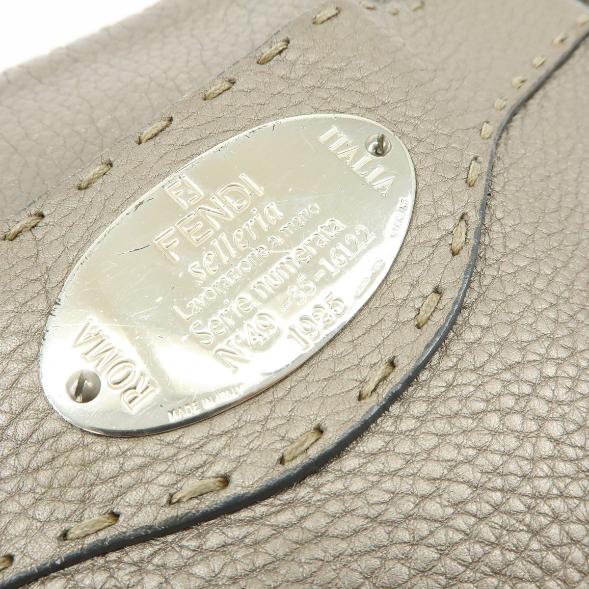 Fendi Selleria Leather Neutral Leather Crossbody Bag Bag (Pre-Owned)